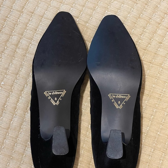 Vintage Le Château suede kitten heels - Picture 9 of 11